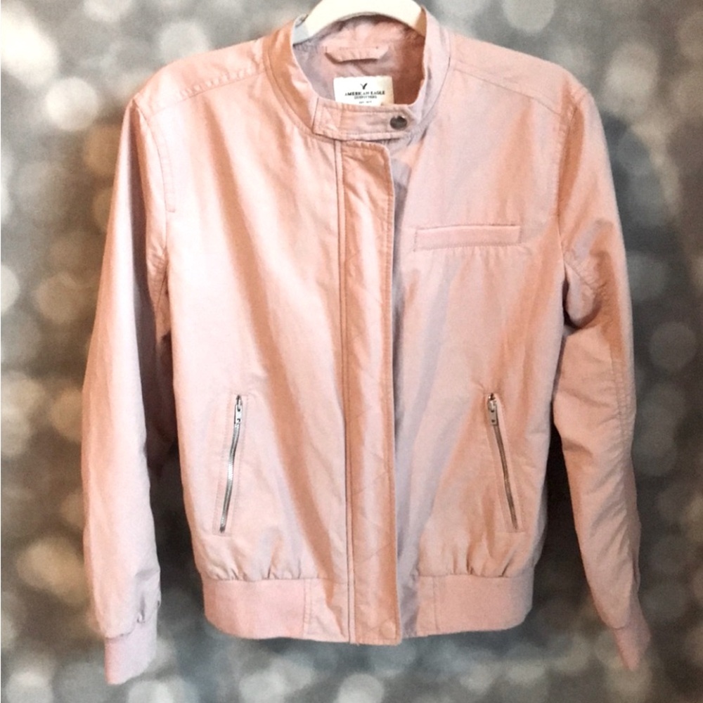 NWOT PINK AMERICAN EAGLE ROSE PINK BOMBER JACKET